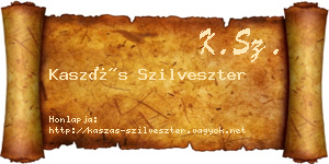 Kaszás Szilveszter névjegykártya
