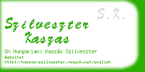 szilveszter kaszas business card