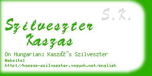 szilveszter kaszas business card